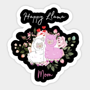 Happy Llama Mom Sticker